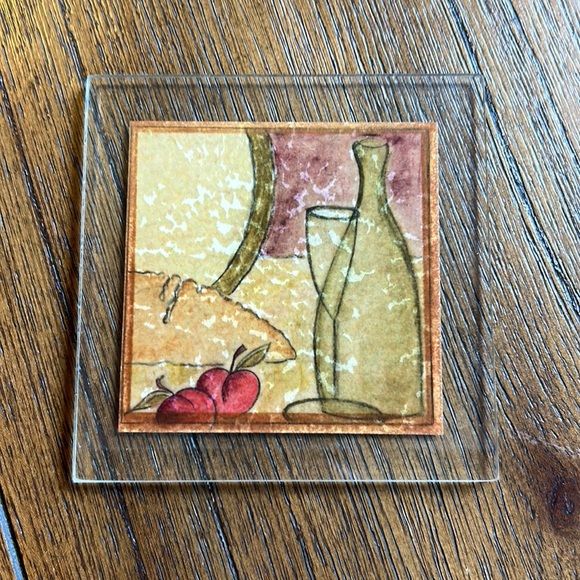 The Gallery Collection Art Glass Coaster Set with Stand - Picture 3 of 9